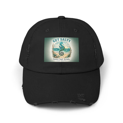 Get Salty Seahorse Distressed Cap