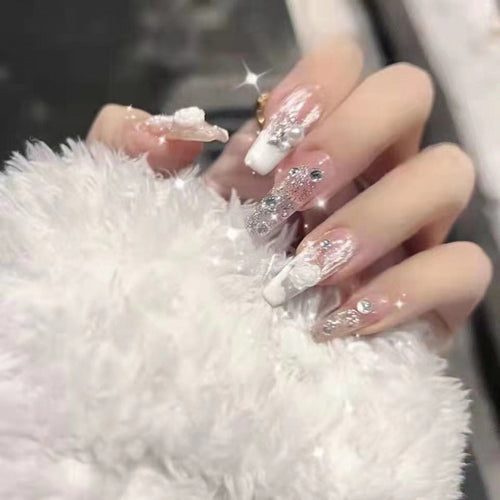 Camellia Plaster Relief Nail Stickers Suit
