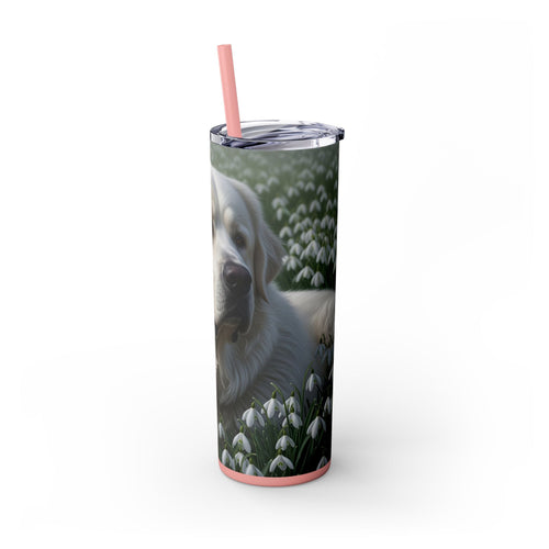 Skinny Tumbler with Straw – 20 oz Stainless Steel Cup