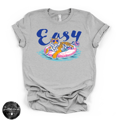 Easy Summer Tee | Retro Tiger Pool Graphic T-Shirt