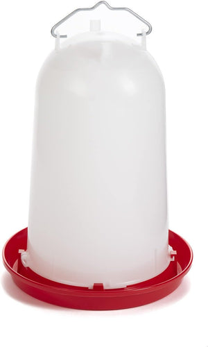 Little Giant 3 Gallon Poultry Drinker 2-Pack Gravity Fed Chicken Waterer Red Base
