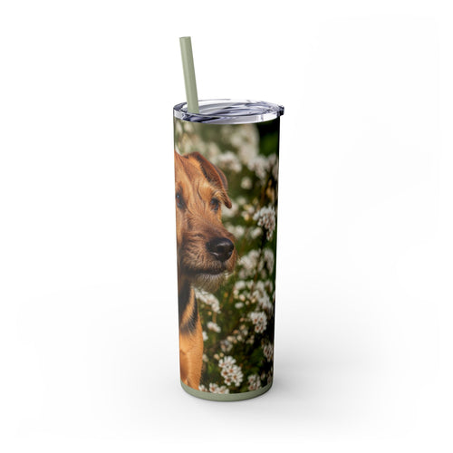 Skinny Tumbler with Straw – 20 oz Stainless Steel Cup