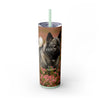 Skinny Tumbler with Straw – 20 oz Stainless Steel Cup