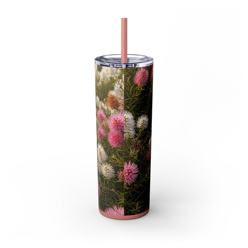 Skinny Tumbler with Straw – 20 oz Stainless Steel Cup