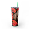 Skinny Tumbler with Straw – 20 oz Stainless Steel Cup