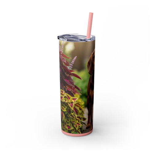 Skinny Tumbler with Straw – 20 oz Stainless Steel Cup