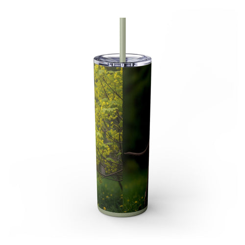 Skinny Tumbler with Straw – 20 oz Stainless Steel Cup