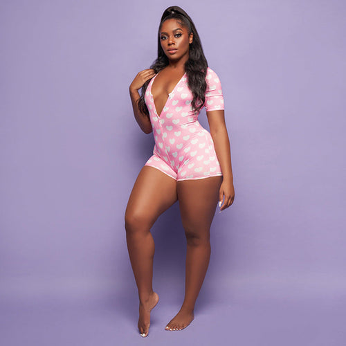 Printed tight-fitting plus size home service