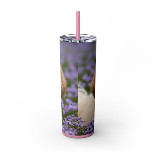 Skinny Tumbler with Straw – 20 oz Stainless Steel Cup