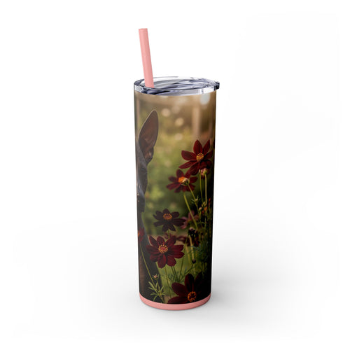 Skinny Tumbler with Straw – 20 oz Stainless Steel Cup