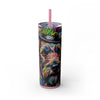 Skinny Tumbler with Straw – 20 oz Stainless Steel Cup