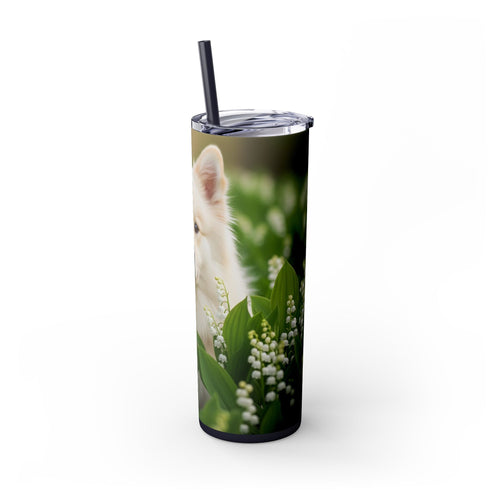 Skinny Tumbler with Straw – 20 oz Stainless Steel Cup