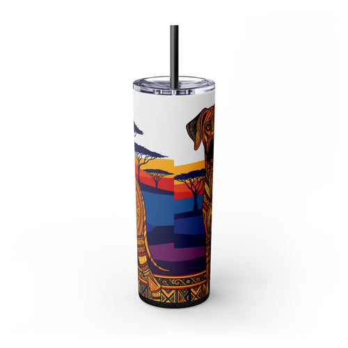 Skinny Tumbler with Straw – 20 oz Stainless Steel Cup