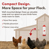 RentACoop 2 Gal Highrise Chicken Waterer with Auto-Fill Cups and Horizontal Nipples