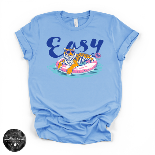 Easy Summer Tee | Retro Tiger Pool Graphic T-Shirt
