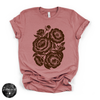 Brown Rose Tee | Vintage Botanical Floral Graphic T-Shirt