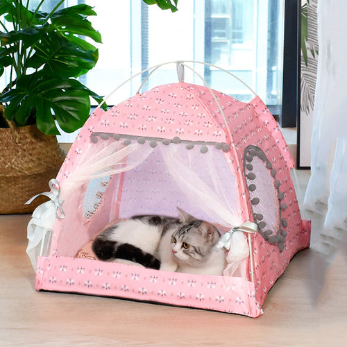 Comfy Calming Pet Tent Bed for Small Dogs and Cats