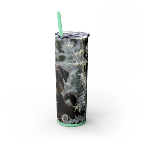 Skinny Tumbler with Straw – 20 oz Stainless Steel Cup