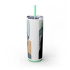 Skinny Tumbler with Straw – 20 oz Stainless Steel Cup