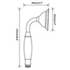 Free shipping brass metal PVD gold water saving telephone shower head handheld shower sprayer