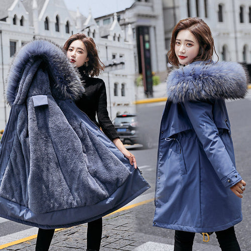 Loose plus size winter plus velvet cotton jacket