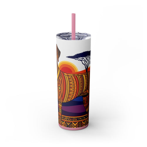 Skinny Tumbler with Straw – 20 oz Stainless Steel Cup