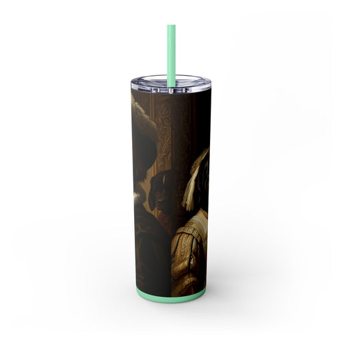 Skinny Tumbler with Straw – 20 oz Stainless Steel Cup
