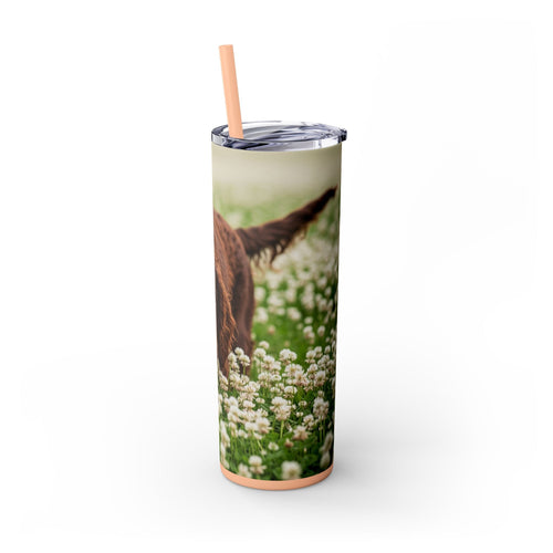 Skinny Tumbler with Straw – 20 oz Stainless Steel Cup