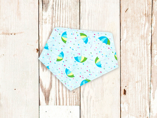 Blue Umbrellas Dog Bandana