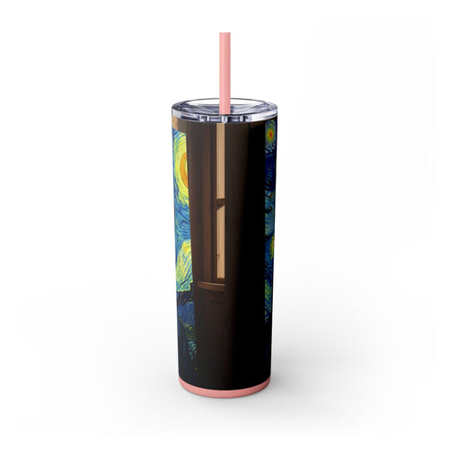 Skinny Tumbler with Straw – 20 oz Stainless Steel Cup