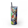 Skinny Tumbler with Straw – 20 oz Stainless Steel Cup