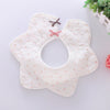 360° rotating flower waterproof saliva towel