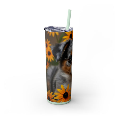 Skinny Tumbler with Straw – 20 oz Stainless Steel Cup