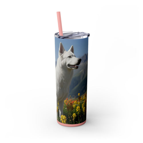 Skinny Tumbler with Straw – 20 oz Stainless Steel Cup
