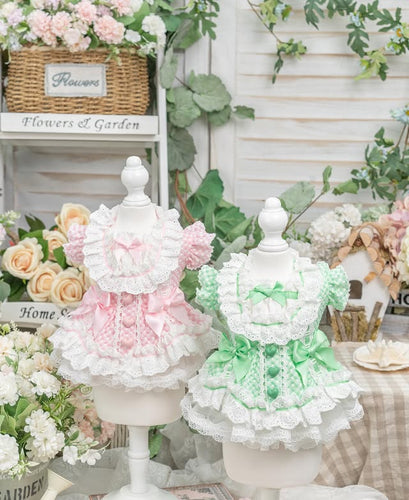 Luxury design dog Lacy Princess Puff Dress