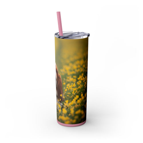 Skinny Tumbler with Straw – 20 oz Stainless Steel Cup