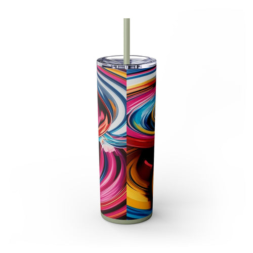 Skinny Tumbler with Straw – 20 oz Stainless Steel Cup