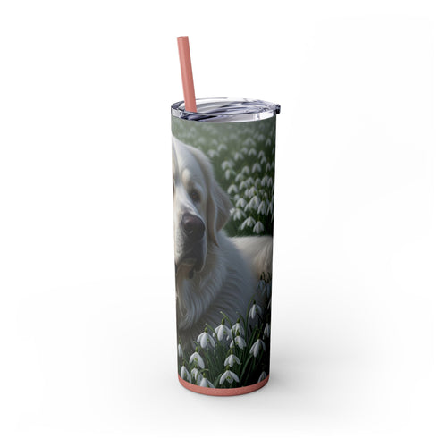 Skinny Tumbler with Straw – 20 oz Stainless Steel Cup