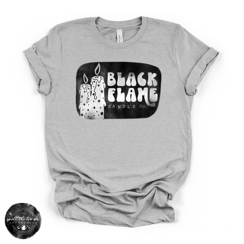 Black Flame Candle Co. Tee | Spooky Halloween Candle Graphic T-Shirt