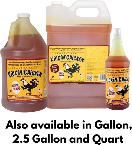 Healthycoat Kickin' Chicken Food Supplement for Poultry Omega Support Gallon