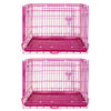 24-42 Collapsible Pink Dog Crate RED24-42