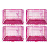 24-42 Collapsible Pink Dog Crate RED24-42