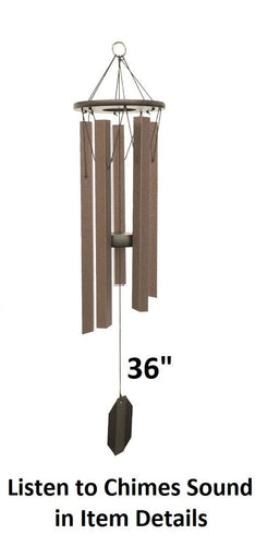 Amish handmade Wind Chimes 48”–80” – Square Aluminum Deep Tone Outdoor Chimes for Meditation & Garden Ambience