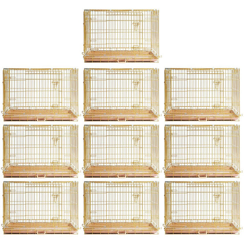 24-42 Collapsible Copper Gold Dog Crate GLD24-42