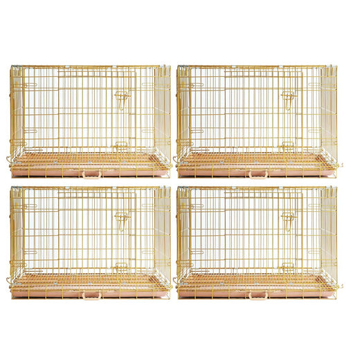 24-42 Collapsible Copper Gold Dog Crate GLD24-42