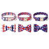 Patriotic Pet Collar and Bow Tie Set USA