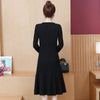 Plus size women's fat sister temperament celebrities cover meat was thin knitted dress
