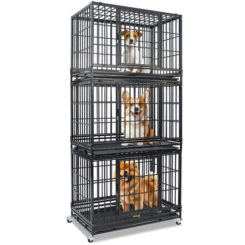 37 Stackable Heavy Duty Dog Kennel 371D04