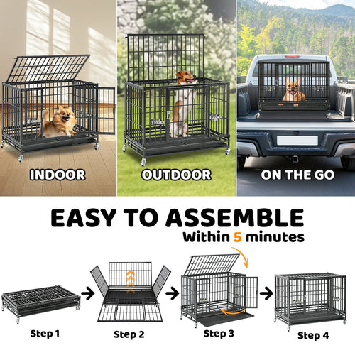 37 Stackable Heavy Duty Dog Crate 371D03