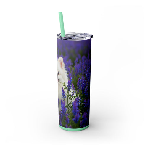Skinny Tumbler with Straw – 20 oz Stainless Steel Cup